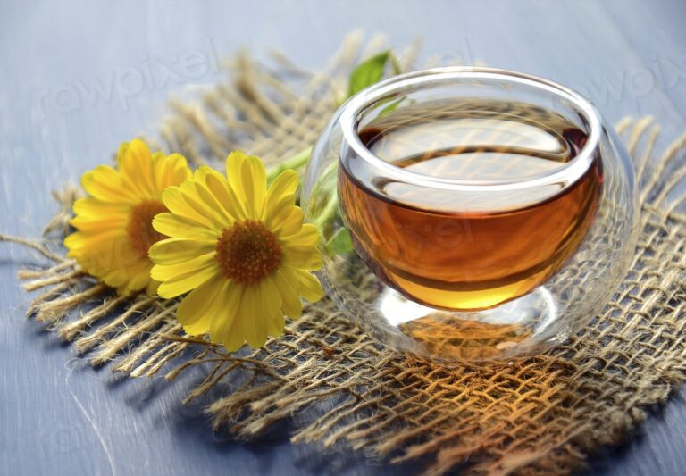 Free herbal tea close up photo